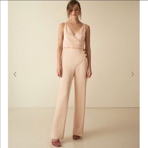 New w/o tags Reiss light pink wide leg jumpsuit 2